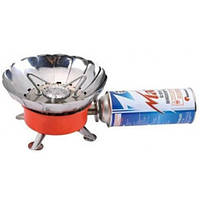 Газовый примус з ліпістками портативная газова піч примус Kovar K-203 туристична із захистом від вітру, фото 2