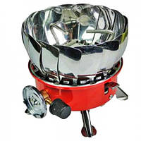 Газовый примус з ліпістками портативная газова піч примус Kovar K-203 туристична із захистом від вітру, фото 3