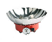 Газовый примус з ліпістками портативная газова піч примус Kovar K-203 туристична із захистом від вітру, фото 4