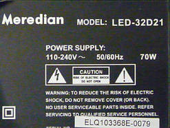 Плата матриці T-Con 1CA320AP18S4LV0.1, LED-Driver SSL320_OE2B REV:0.1 від LED телевізора Meredian LED-32D21