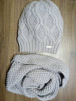 Комплект шапка+снуд з слонимской пряжі