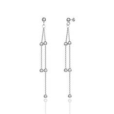 Срібні пузети з довгими підвісами 8830Р