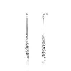 Сережки-цвяшки срібні з підвісами8835Р