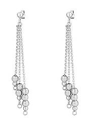 Срібні сережки-цвяшки з довгими підвісками 8841Р