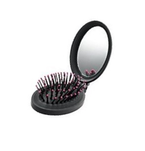 Складна щітка для волосся з дзеркалом чорна, Avon, 86719