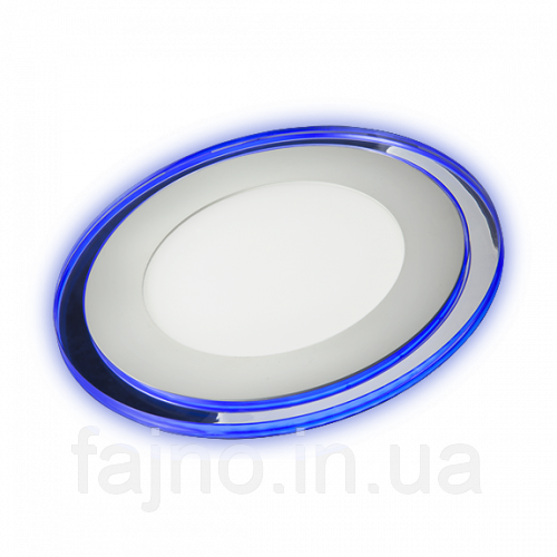 Светодиодный встраиваемый led светильник Bellson Blue круг (18 Вт, 180 мм) - фото 1 - id-p43443634