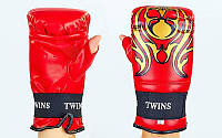 Снарядні рукавички з відкритим великим пальцем DX TWINS (р-р M-XL, червоний)