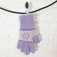 Рукавички з вовни фіолетовий