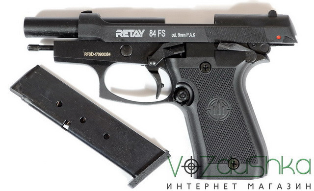 Сигнальний пістолет retay 84fs black на затримці затвора