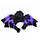 Павук із хутра 50 см чорний з фіолетовим, фото 2