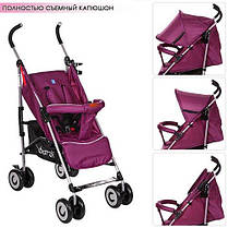 Дитяча коляска-тростина Bambi (M 3459-1) з глибоким капюшоном (Синій), фото 2