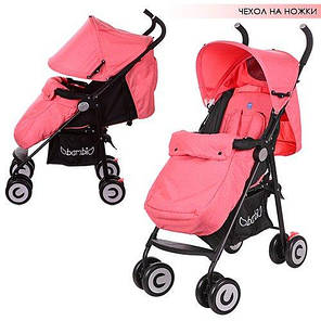Дитяча коляска-тростина Bambi (M 3458-3) з п'ятиточковими ременями безпеки, фото 2