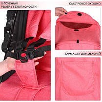 Дитяча коляска-тростина Bambi (M 3458-3) з п'ятиточковими ременями безпеки, фото 2
