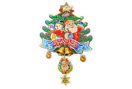 Підвіска "Ялинка" об'ємна, з глитером і флоком. 36см (G9307)