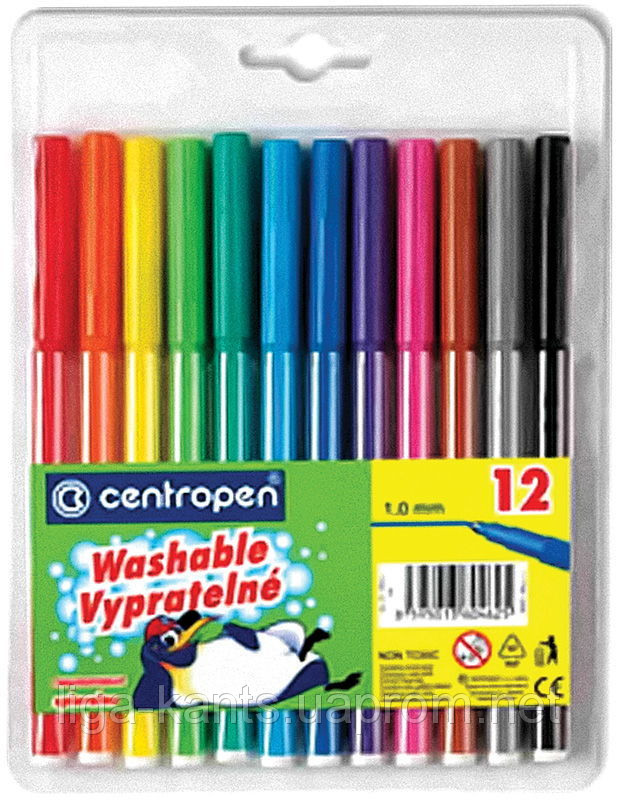 Фломастери Centropen 12 кольорів 7790/12 ТП