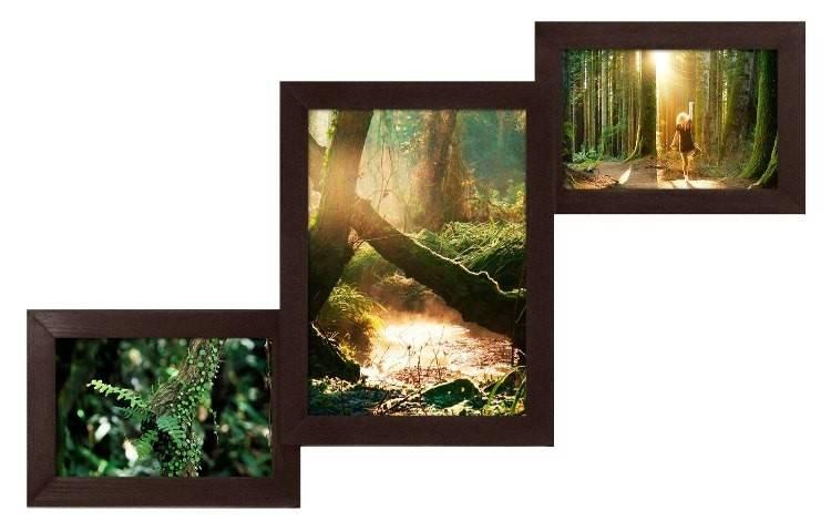 Мультирамка Леченка на 3 фотографії венге