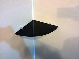 Полиця скляна кутова 5 мм чорна 20 х 20 см