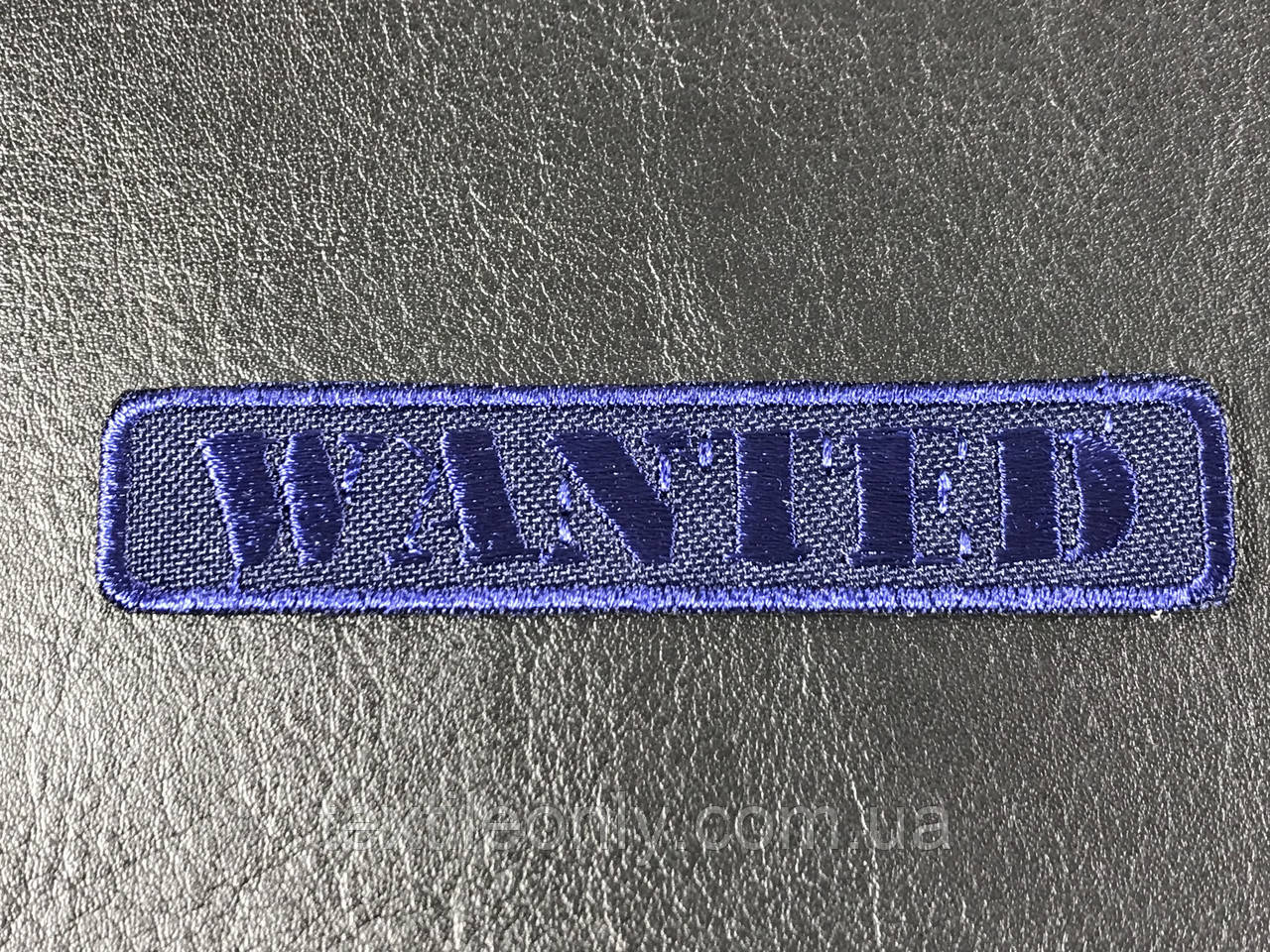 Нашивка wanted колір синій 80x17 мм