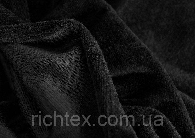 Купить Велюр Стрейч Черный, цена 100 ₴ — Prom.ua (ID#606962200)