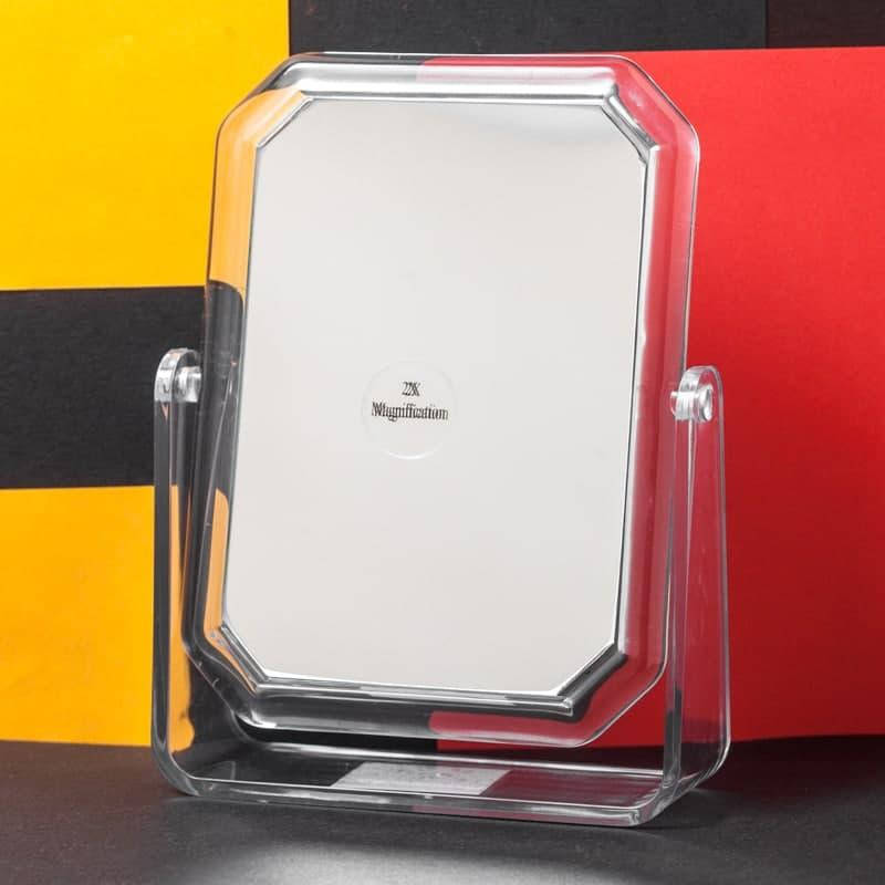 

Зеркало косметическое 11х15см прямоугольное двухстороннее поворотное с 2x увеличением TITANIA art.1525L