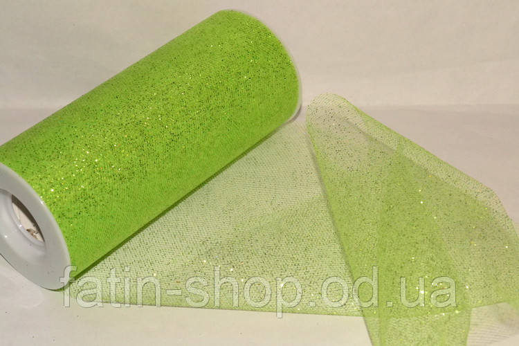 Фатин ширина 14,50см Glitter Apple Green
