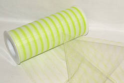 Фатин ширина 14,50 см Смужка Apple Green
