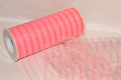 Фатин ширина 14,50 см Смужка Coral