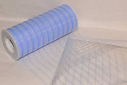 Фатин ширина 14,50 см Смужка Lt-blue