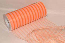 Фатин ширина 14,50 см Смужка Orange