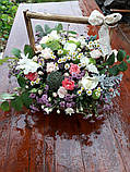 Квіти-мікс у дерев'яному ящику (рустик), фото 2