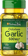 Без запаху часник, Puritan's Pride Odorless Garlic 500 mg 100 Rapid Release Softgels