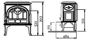 Піч Jotul F 3 TD BRM (Норвегія) Тільки для Києва, зі стенда, фото 2