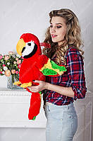 Мягкая игрушка Попугайчик 40 см Яркая мягкая игрушка Мягкий плюшевый попугай Красивая мягкая игрушка