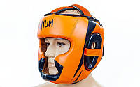 Шлем боксерский с полной защитой FLEX VENUM ELITE NEO (оранжевый-черный, р-р M-XL)