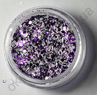 Снежок фиолетовый для дизайна ногтей