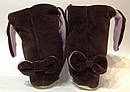 Велюрові "Вушка" домашні жіночі чобітки Шоколад- розмір 35-36, фото 2