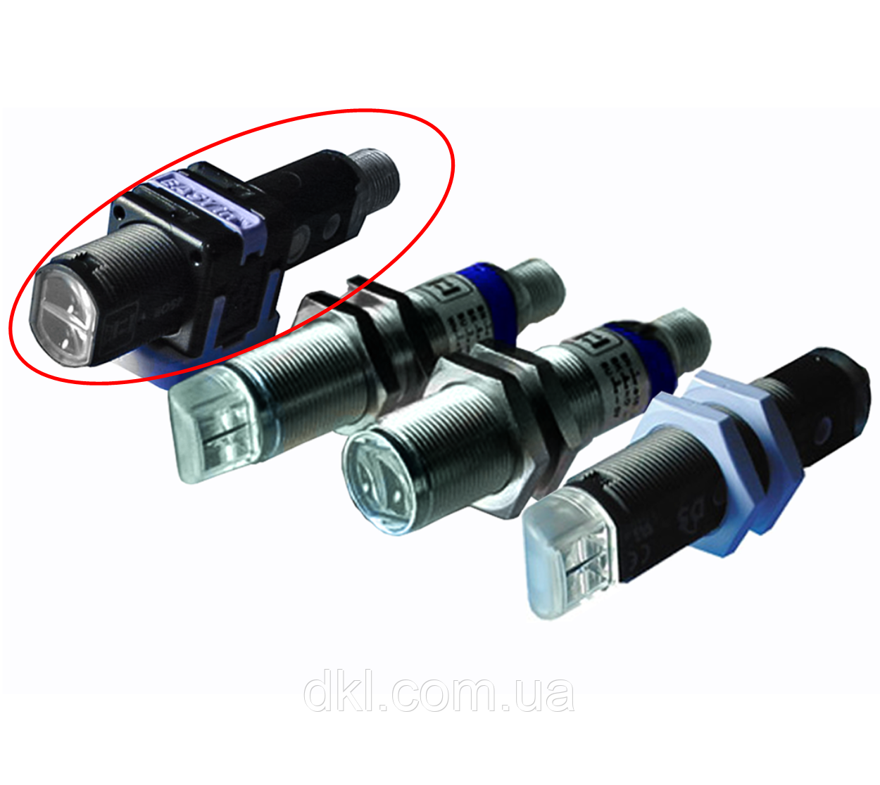 Датчик фотоелектричний Datalogic (Datasensor) серії S51 NPN, Роз'єм М12 (M12 Connector), Пластик, Аксіальна (Plastic, Axial), S51-PA-5-B01-NK, Поляризований рефлекторний (Polarized retroflective)