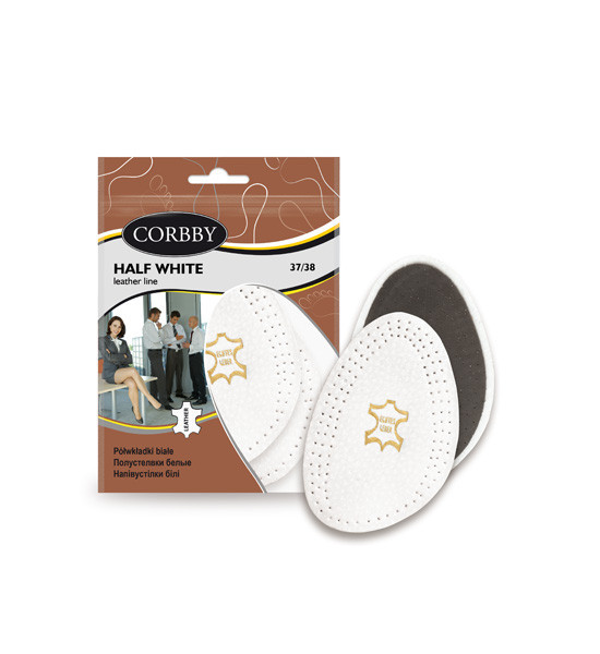 Шкіряні напівустілки для взуття Half White CORBBY
