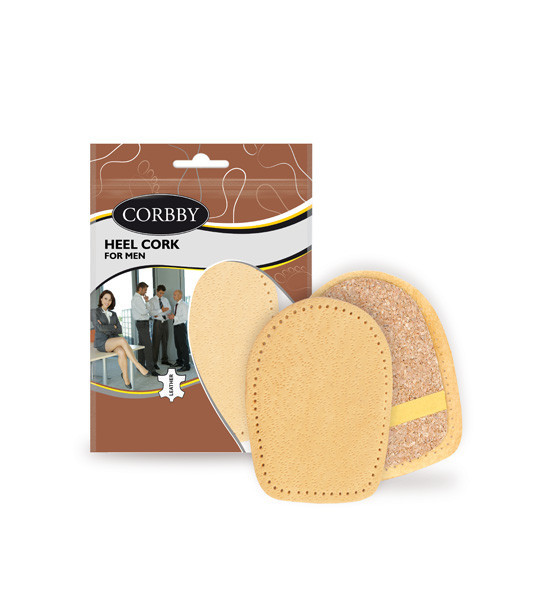Коркові підкладки під п'яти чоловічі HEEL CORK Corbby
