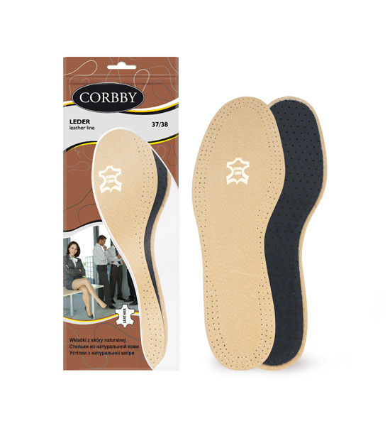 Двошарові устілки для взуття LEDER LATEX Corby