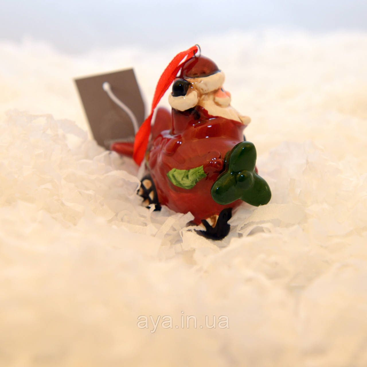 LV 183224 новорічна іграшка «Дід Мороз на літаку»
