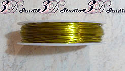 Дріт у бобіні золото товщина 0,3 мм 50 м