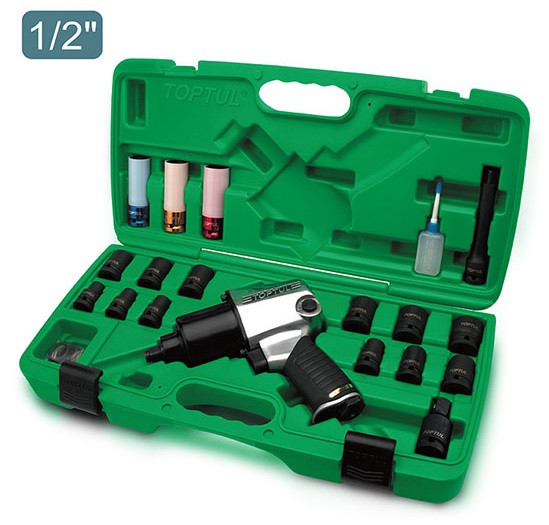 Набір пневмоінструменту ( KAAA1640) 1/2" 27ед. Toptul GDAI2701