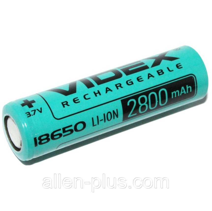 Акумулятор Videx Li-Ion 18650 (без захисту) 2800 mAh (ток 6 А)