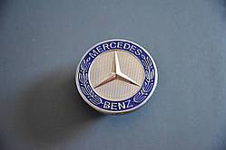 Емблема Mercedes Мерседес 57 мм на капот "на клямці" метал A17140001255337