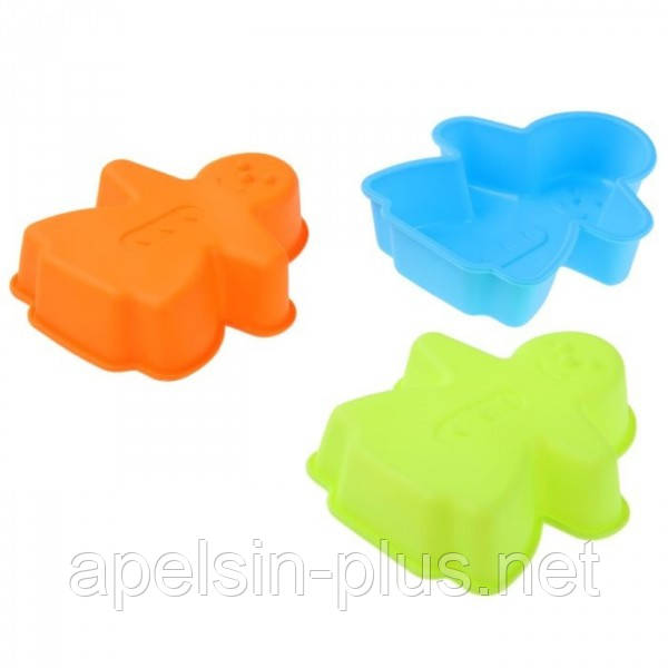 Силіконова форма порційна Пряниковий чоловічок, фото 1