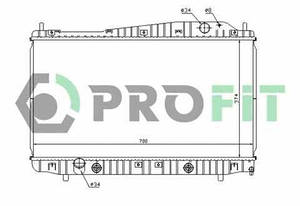 Радіатор охолодження Chevrolet Evanda 02 - Profit