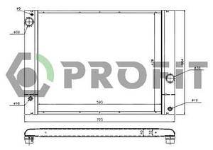 Радіатор охолодження BMW 5 series E60/E61 (2.3, 2.5) 04 - Profit