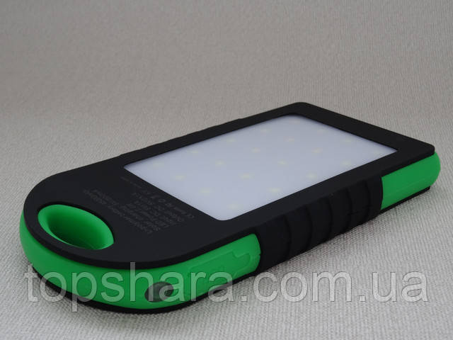 Портативное зарядное Power Bank Solar 50000 mAh на солнечной батареи, зелёный