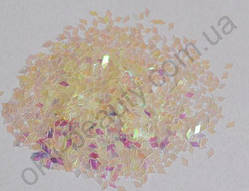 Ромбики для дизайну нігтів «Прозоро-білі»